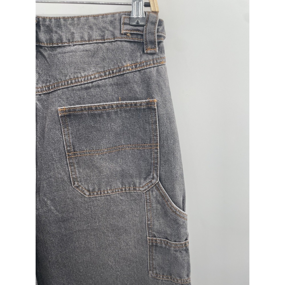 NWT Edikted Wide-Leg Jeans Women's Small Gray Washed Denim High Rise 100% Cotton - Picture 3 of 13
